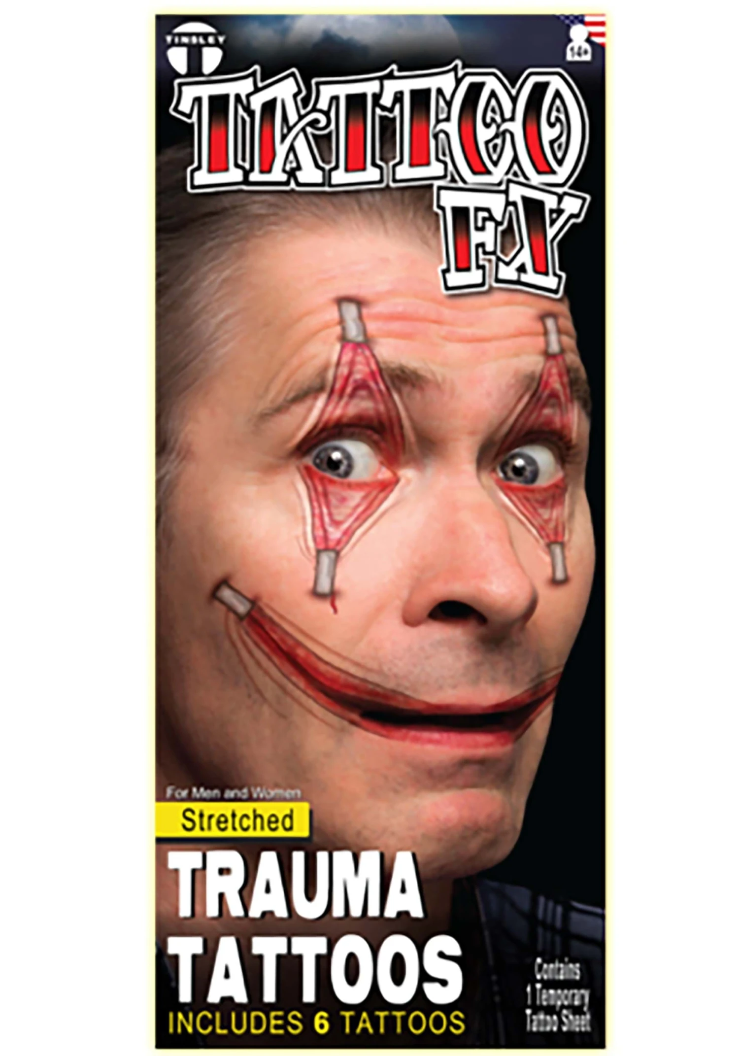 Tinsley Transfers Trauma Stretched Temporary Costume Tattoo 2 Tinsley Transfers Trauma Stretched Temporary Costume Tattoo - Image 2