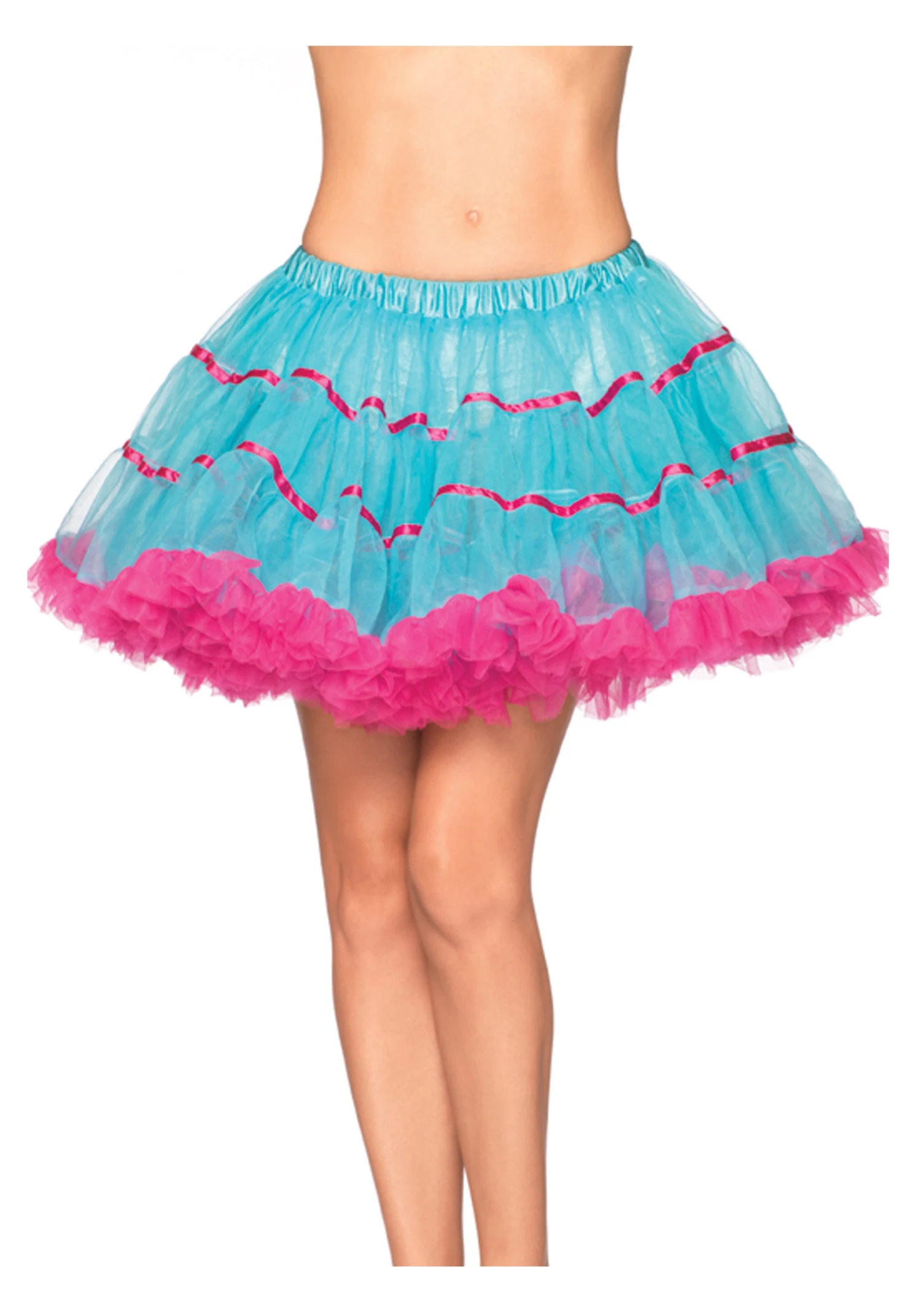 Leg Avenue Turquoise And Neon Pink Petticoat 1 Leg Avenue Turquoise And Neon Pink Petticoat