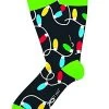 DM Merchandising The Two Left Feet Lotsa Christmas Lights Adult Socks