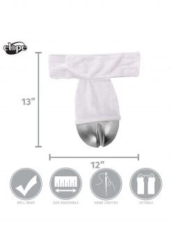 Elope Silver Unicorn Costume Back Hooves -Cheap Halloween Store unicorn costume back hooves silver alt 4