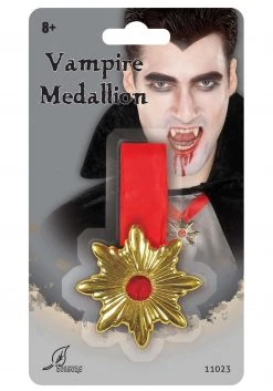 Seasons (HK) Ltd. Vampire Gold Medallion Costume Necklace
