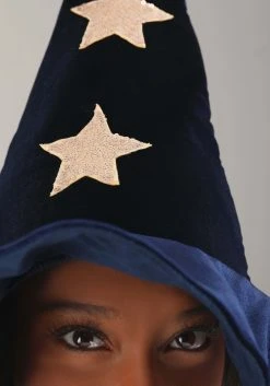 Elope Velvet Stars Costume Witch Hat -Cheap Halloween Store velvet stars witch hat alt 3