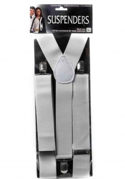 Forum Novelties, Inc Adult White Suspenders