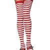 Leg Avenue White And Red Striped Stockings