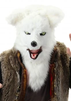 Elope White Fox Mouth Mover Mask