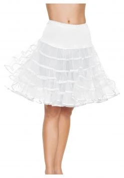 Leg Avenue White Knee Length Petticoat