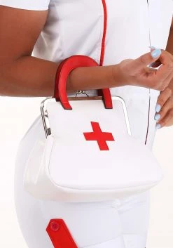 Fushengyuan Industry CO., White Nurse Costume Accessory Purse -Cheap Halloween Store white nurse purse alt 3