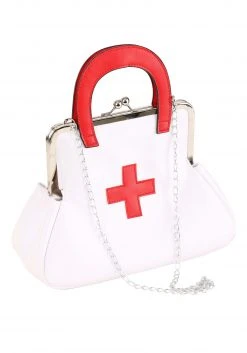 Fushengyuan Industry CO., White Nurse Costume Accessory Purse -Cheap Halloween Store white nurse purse alt 6