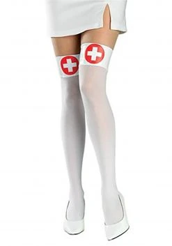 Rubies Costume Co. Inc White Nurse Thigh Highs