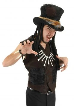 Elope Witch Doctor Plush Costume Hat With Dreadlocks