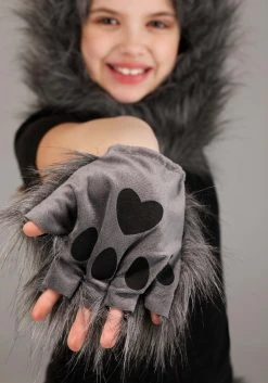 Yao Hats Wolf Hood, Hands & Tail Costume Accessory Kit -Cheap Halloween Store wolf hood hands tail kit alt 2