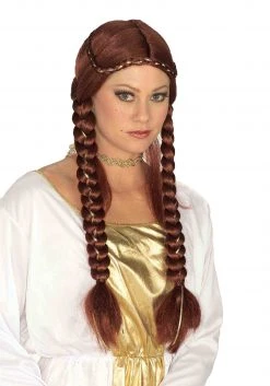 Forever Collectibles Women's Renaissance Braided Auburn Wig