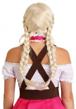 Partytime Costume & Lingerie (Yiwu) Factory Women's Bavarian Girl Wig -Cheap Halloween Store womens bavarian girl wig back