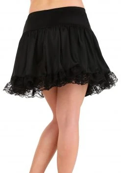 Fun Costumes Black Lace Petticoat 17'' Long -Cheap Halloween Store womens black lace petticoat3