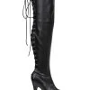 Ellie Black Lace Thigh High Boots For Women
