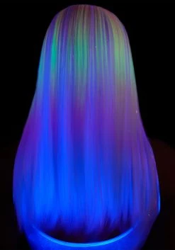 Leg Avenue Women's Black Light Pastel Rainbow Wig 9 Leg Avenue Women's Black Light Pastel Rainbow Wig -Cheap Halloween Store womens black light pastel rainbow wig alt 4