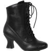 Ellie Black Victorian Boots For Women