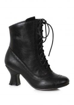 Ellie Black Victorian Boots For Women