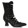 Ellie Black Vintage Strap Boot For Women