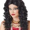 Seasons (HK) Ltd. Women's Curly Captain Hook Black Wig