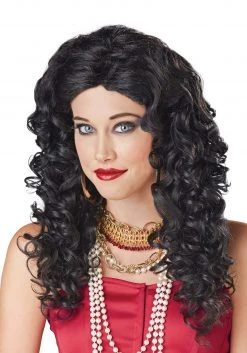 Seasons (HK) Ltd. Women's Curly Captain Hook Black Wig