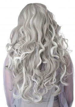California Costume Collection Gray Glow In The Dark Women's Wig -Cheap Halloween Store womens gray glow in the dark wig alt 3