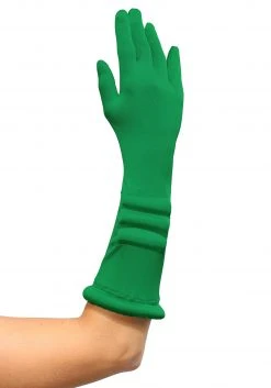 Fun Costumes Women's Green Superhero Gloves