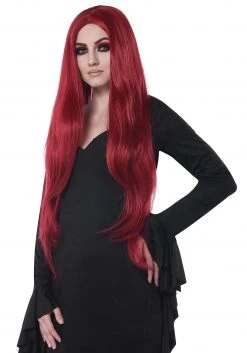 California Costume Collection Long Dark Red Wig For Women