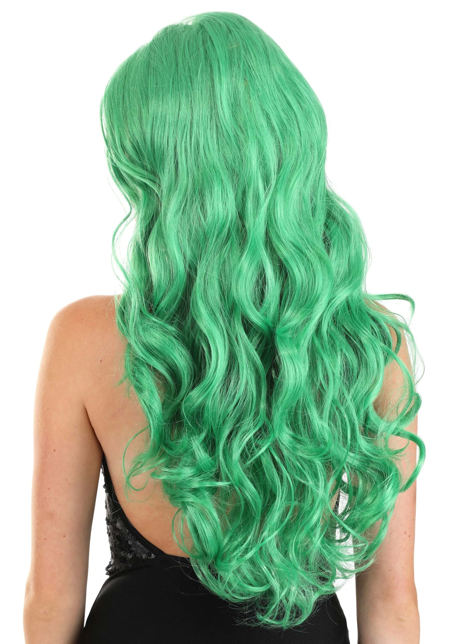Partytime Wig Long Wavy Green Wig For Women 2 Partytime Wig Long Wavy Green Wig For Women - Image 2
