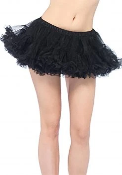 Leg Avenue Women's Puffy Black Chiffon Petticoat