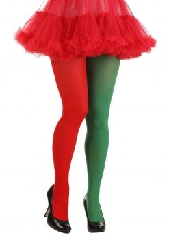 NINGBO PARTYCRAZE COSTUME CO.,LTD. Red And Green Tights For Women