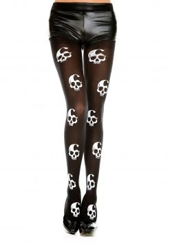 Music Legs Women's Skull Print Tights