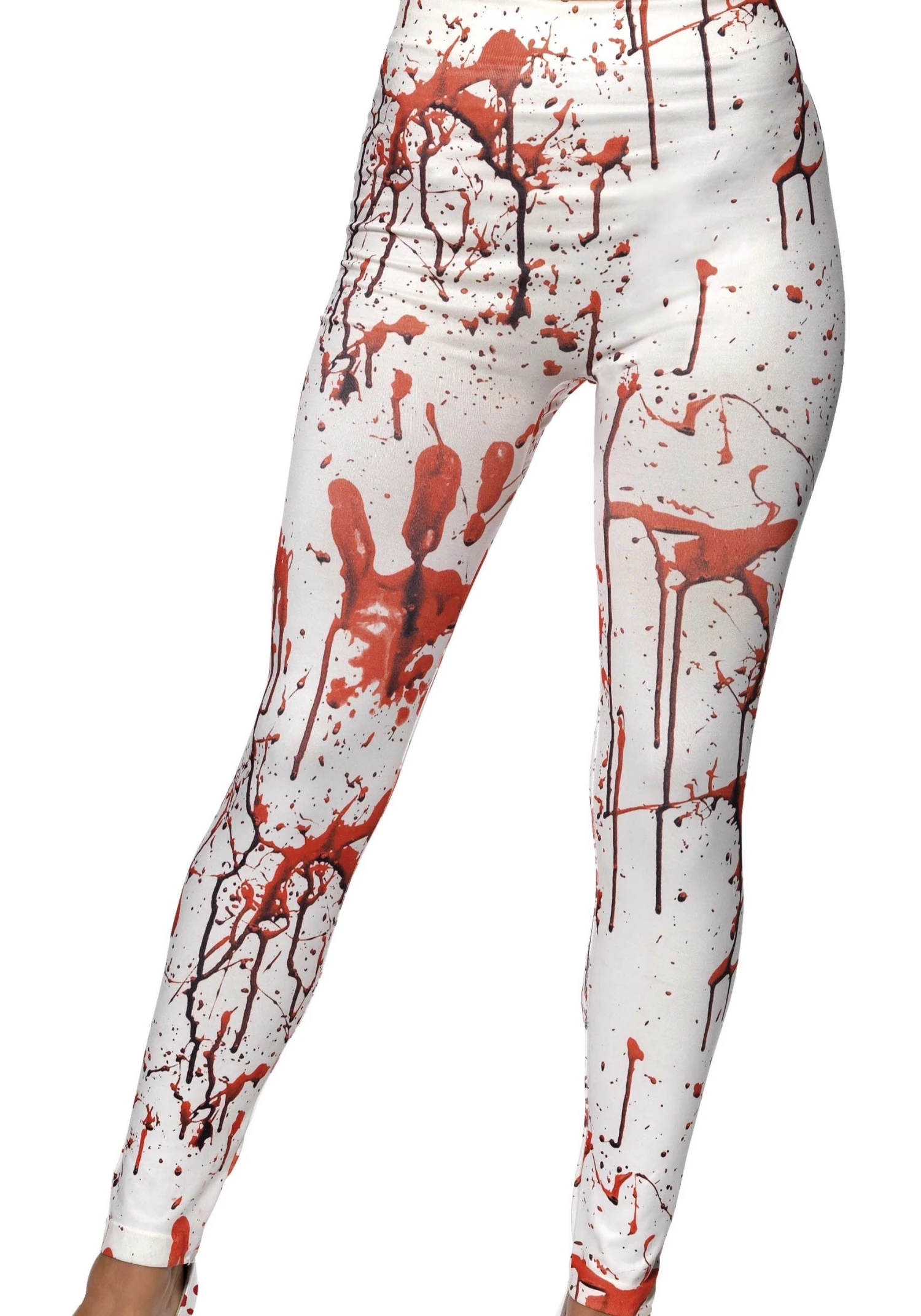Smiffys Blood Splattered White Leggings 1 Smiffys Blood Splattered White Leggings