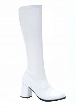 Ellie Women's White Gogo Costume Boots