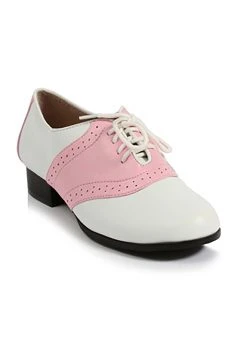 Ellie Women's White Pink Saddle Shoes