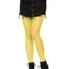 Leg Avenue Yellow Nylon Fishnets For Women