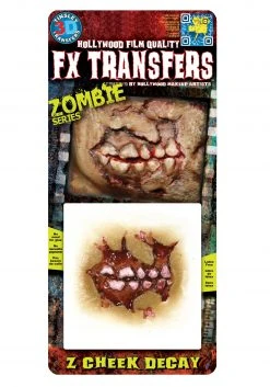 Tinsley Transfers Zombie Cheek Decay Temporary 3D Tattoo Kit