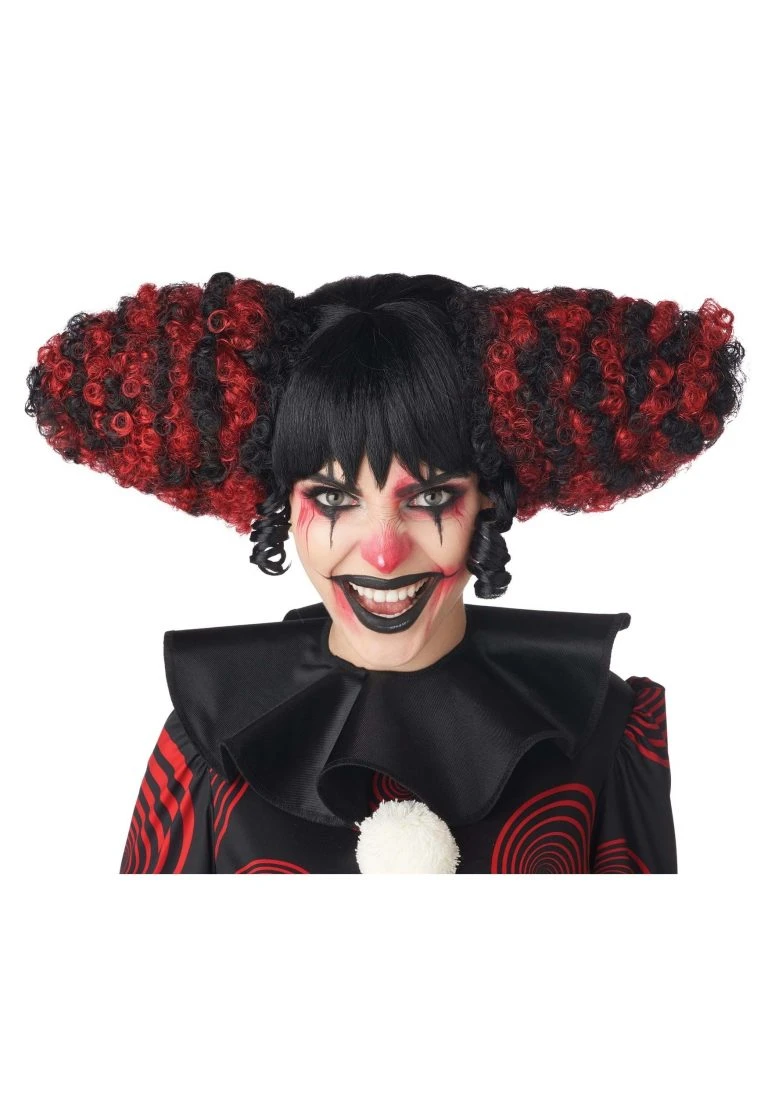 Cheap Halloween Store -Cheap Halloween Store funhouse clown black and red wig 768x1097 1